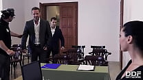 Judgement Day - Sexy Lawyer Negotiates Double Penetration